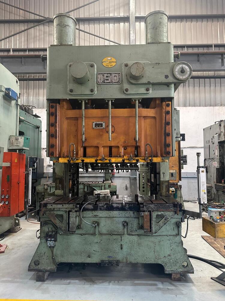 1745 Amada C Frame Double Crank Press - 150 Ton Capacity, 203.2mm Stroke, 400mm Die Height, 90mm Adjustment, 4050 Spm | Precision Engineering Tool
