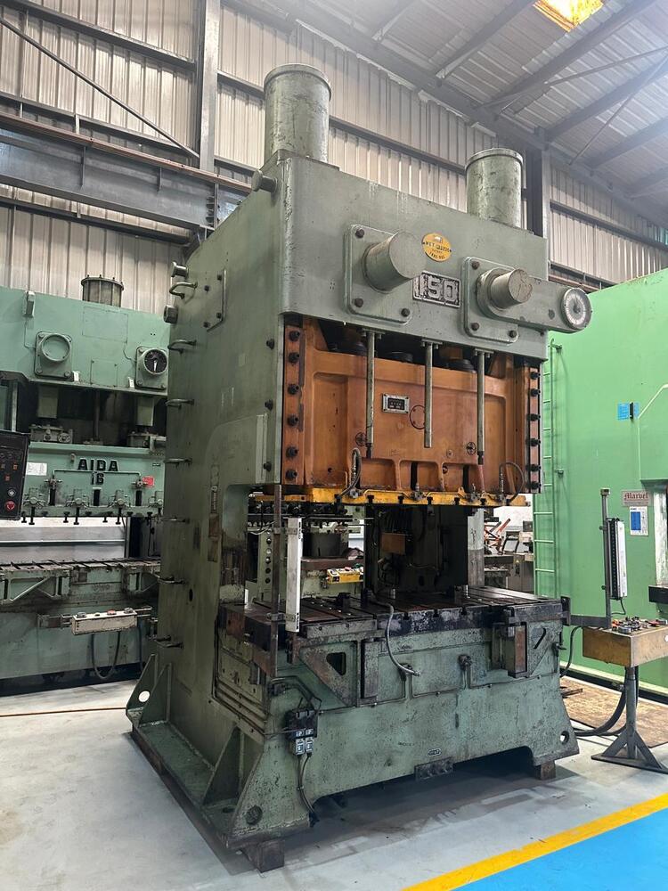 1745 Amada C Frame Double Crank Press - 150 Ton Capacity, 203.2mm Stroke, 400mm Die Height, 90mm Adjustment, 4050 Spm | Precision Engineering Tool