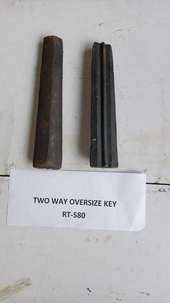 Two Way Key - Steel Sleeper Fitting, Black Color, T-405(m) Compliance, Includes Loose Jaws, Available In Oversize And Special Variants