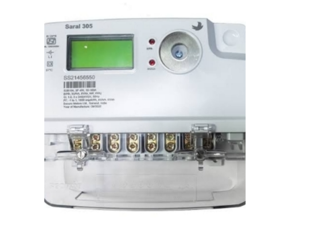 Secure Saral 305 Three phase 10A-100A Digital Display Energy Meter