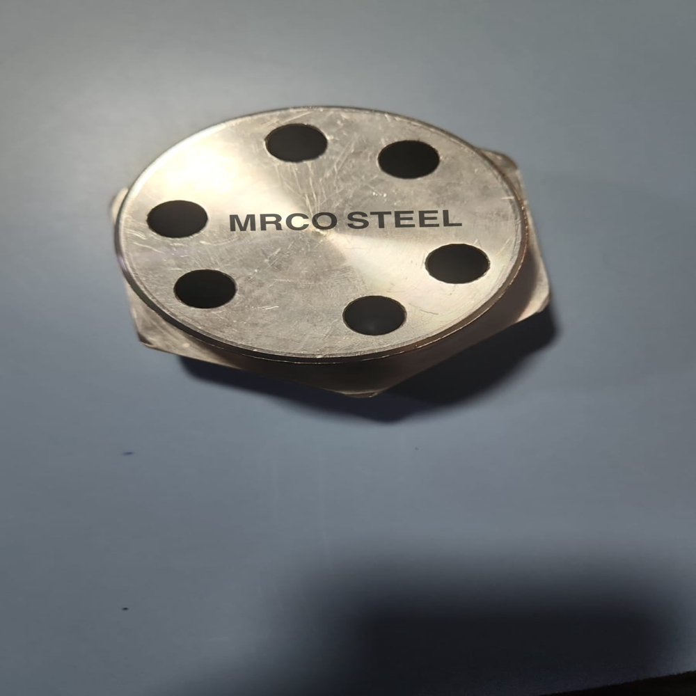 Stainless Steel Hex Heater Flange - Color: Silver