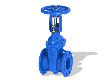 Knife Edge Gate Valve - Cast Iron, Medium Pressure, Blue | Pneumatic Operation, Round Design, Robust Sealing For Water Media Applications