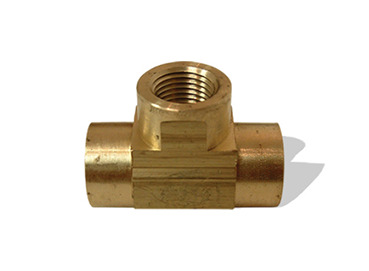 Brass Tee Fitting - Color: Golden
