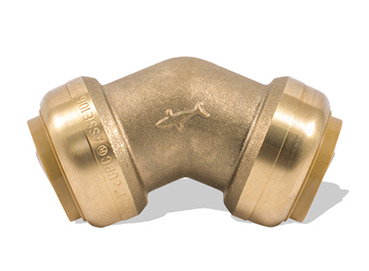 45 Degree Brass Elbow - Color: Golden