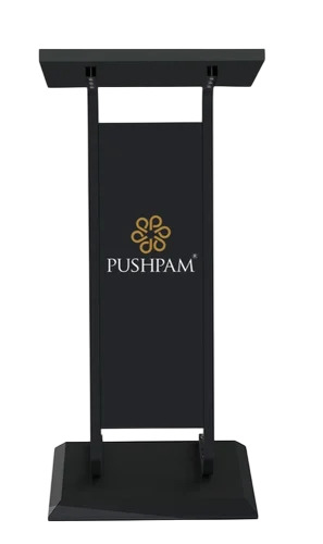 Metal Podium Stand - Color: Black