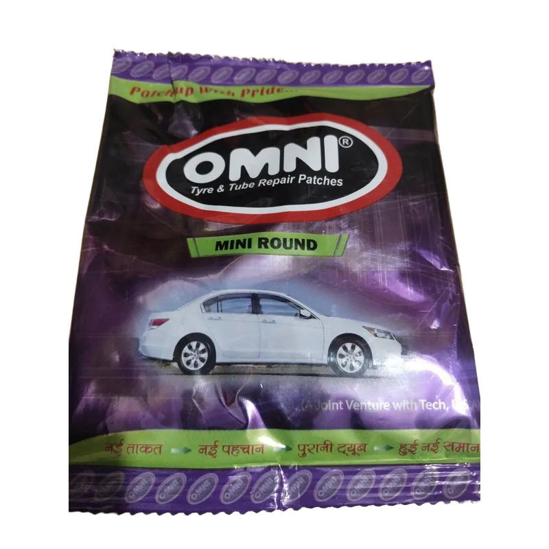 Omni Mini Round Tube Repair Patch - Color: Black