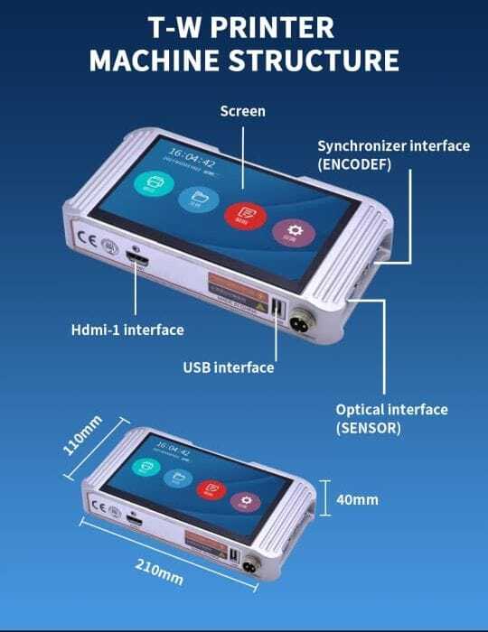 Re-tw (7 Inch Display) Online Printer - Features: Portable