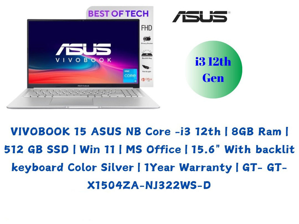 Asus Vivobook 15 Laptop - Available Color: Multiple