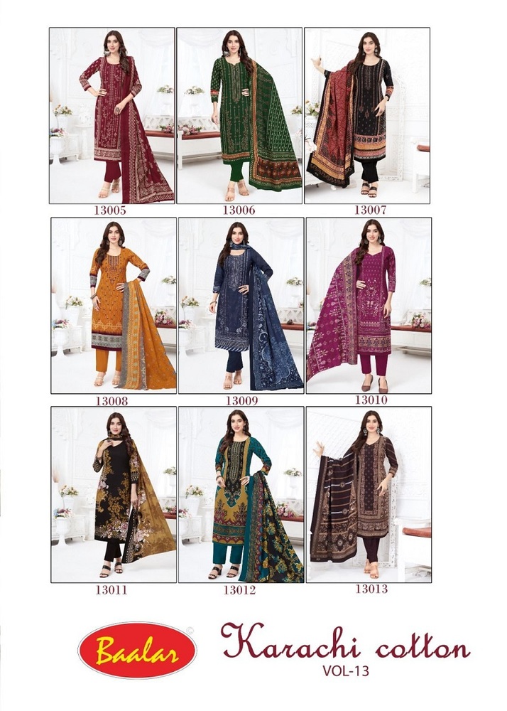 Baalar Karachi Vol-13  Dress Material