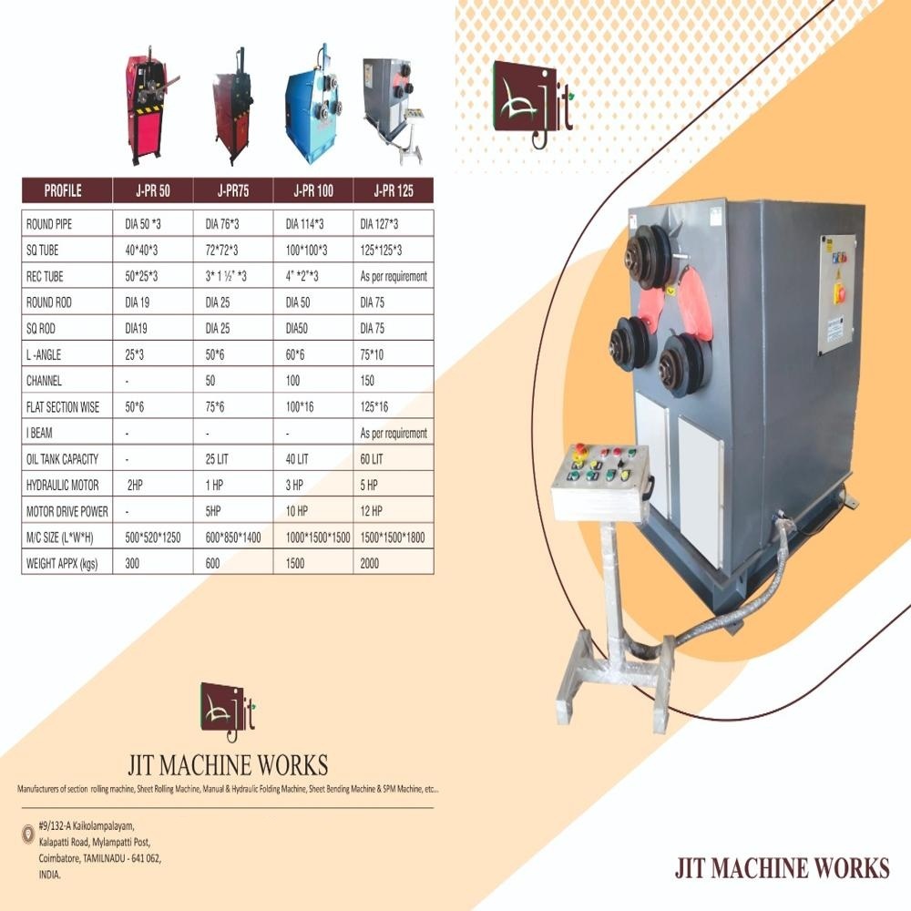 Three Roller Pipe Bending Machine - Power: 3 Phase Volt (V)