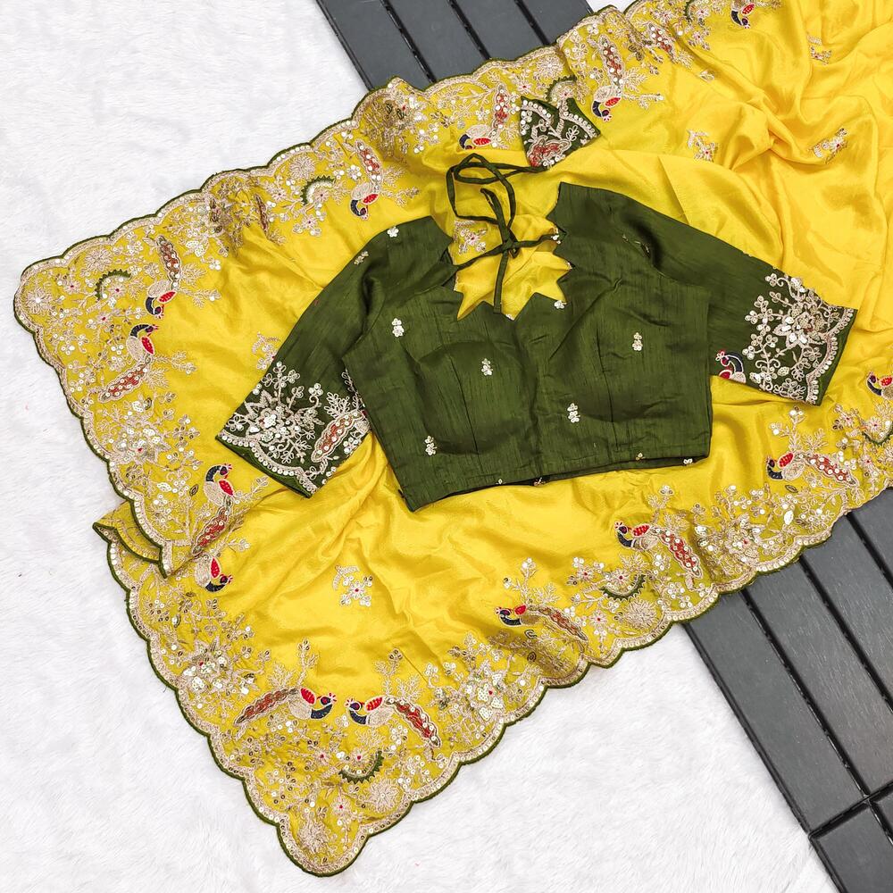 Premium Chinon Silk saree