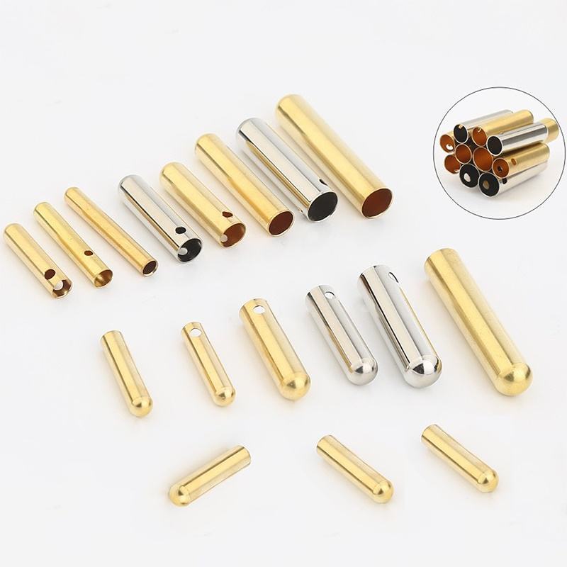 Customized Brass Hollow Plug Pin - Color: Silver