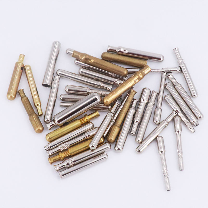 Customized Cnc Lathe Turned Turning Brass Solid Pin - Color: Silver & Golden