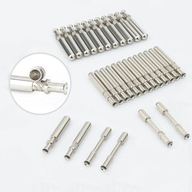 Customized Cnc Lathe Turned Turning Brass Plug Pin - Color: Silver