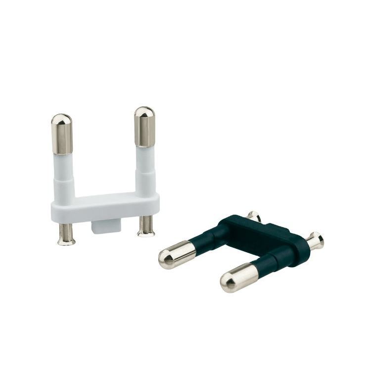 4.8Mm Plug Insert Schuko Plug Hollow Brass Pin - Color: Black & White