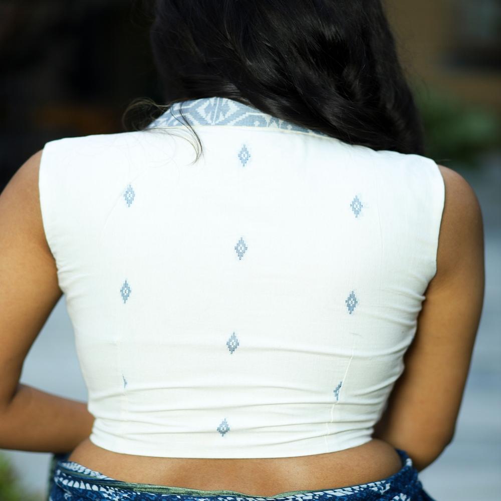 Jamdani Collared Blouse