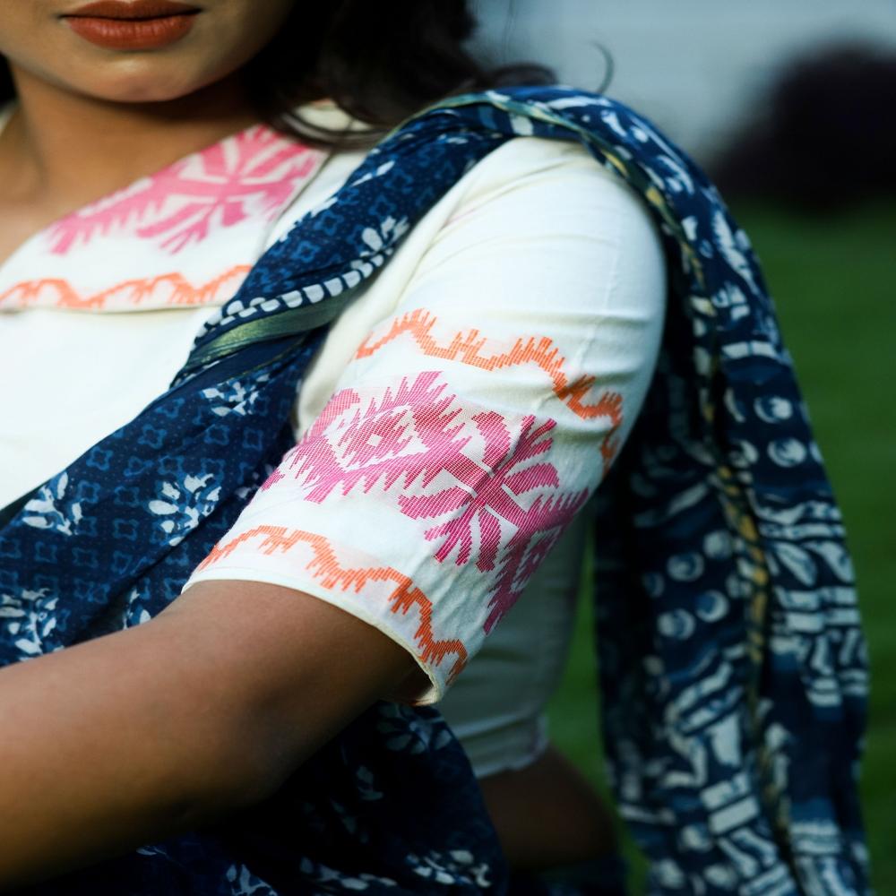 Jamdani Collared Blouse