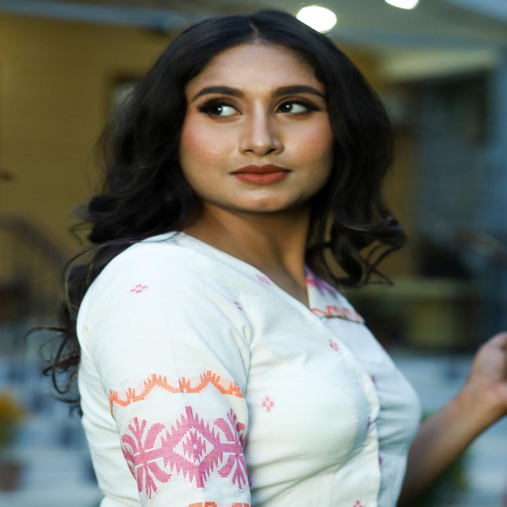 Jamdani Collared Blouse