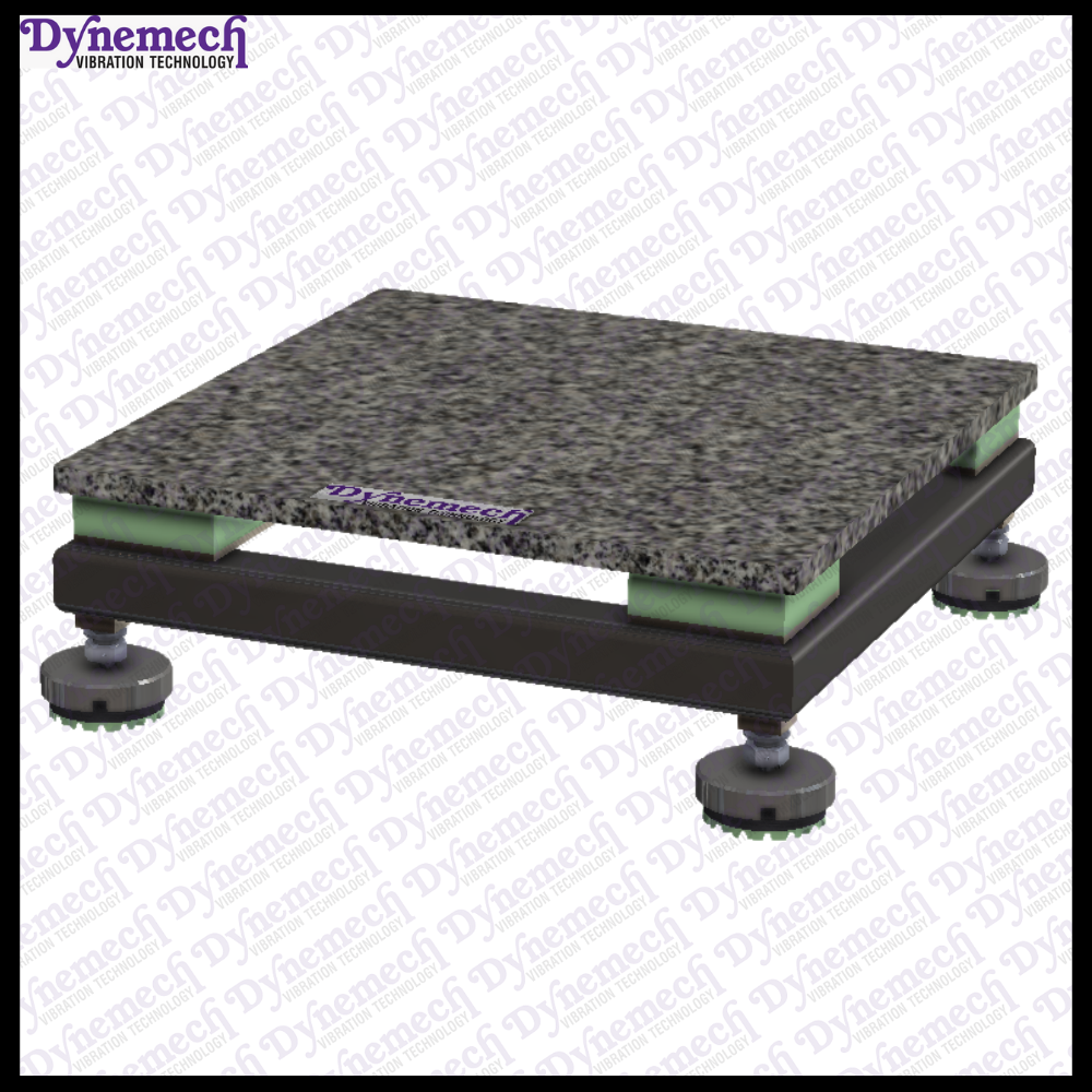 Dynemech Anti Vibration Platform with Elastomeric Isolation & Granite Table Top Series -VIP-E-GN-01