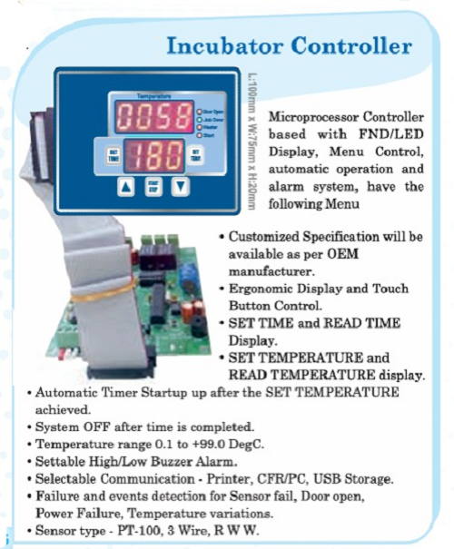 Incubator Controller - Dimension (l*w*h): 237*92*50 Millimeter (mm)