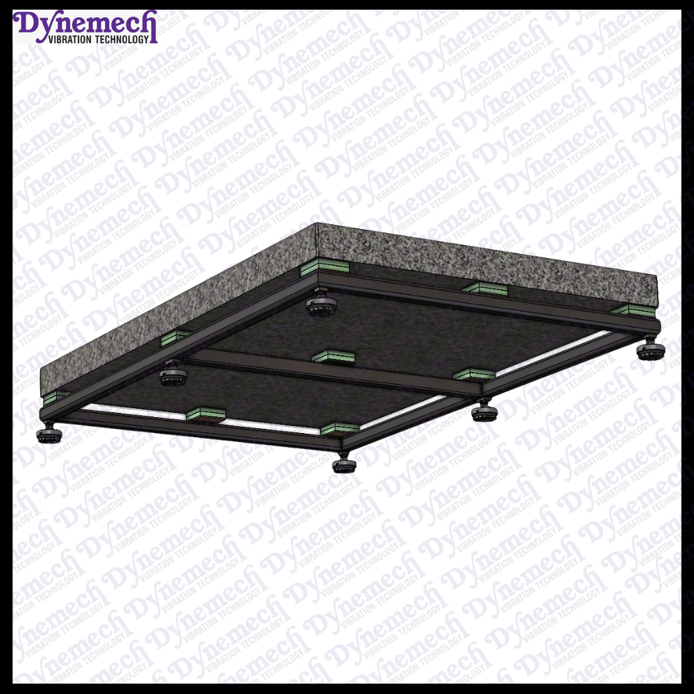 Dynemech Anti Vibration Platform with Elastomeric Isolation & Granite Table Top Series -VIP-E-GN-06