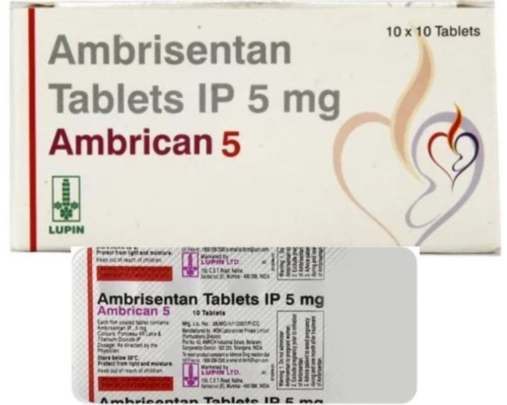 Ambrican 5 Ambrisentan (5mg) Tablet - Shelf Life: 12 Months