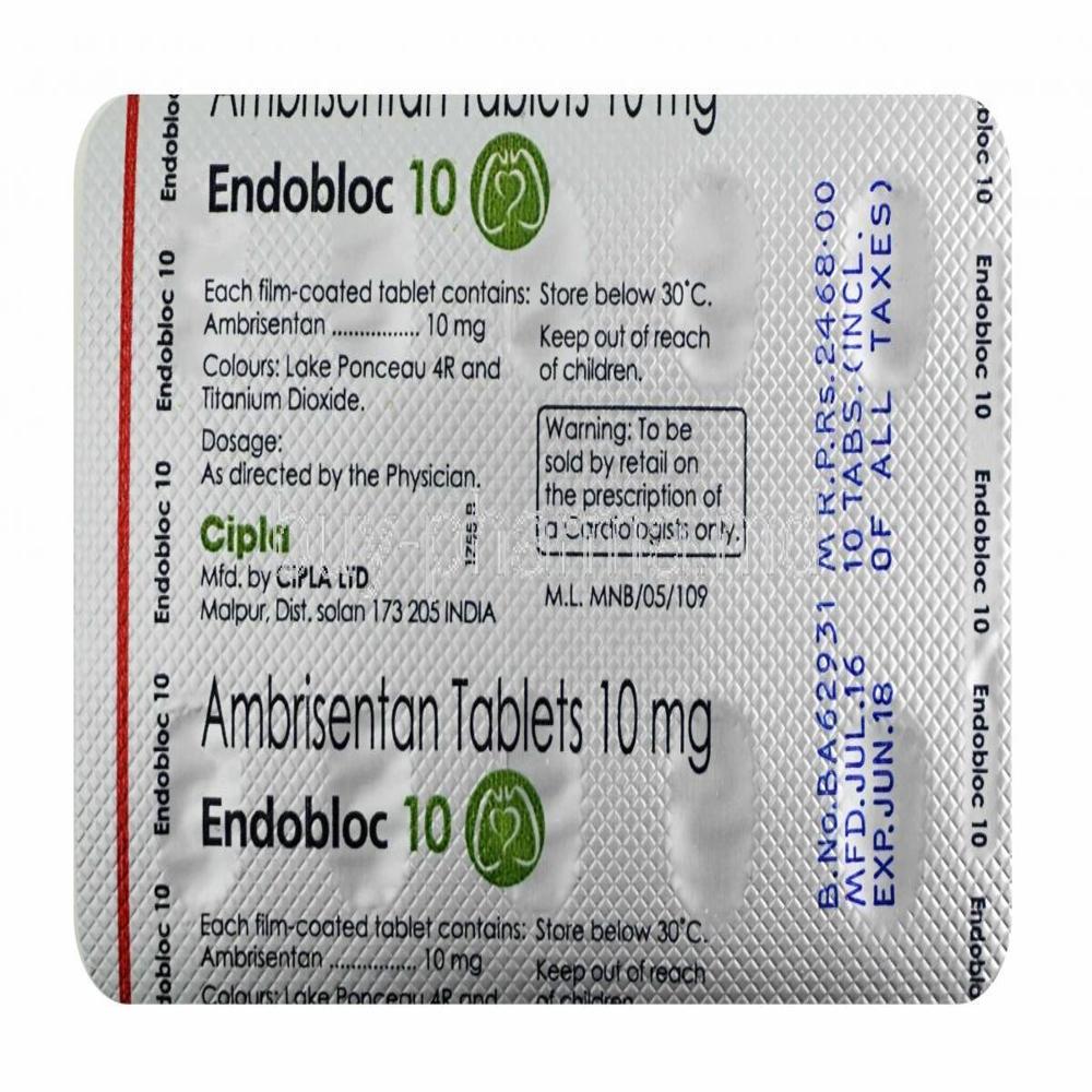 Endobloc 10 Ambrisentan (10mg) Tablet
