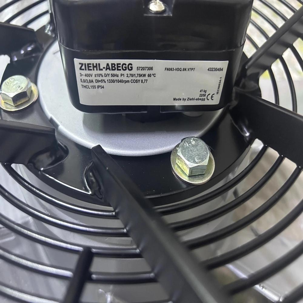 ZIEHL-ABEGG Fan FN063-VDQ.6N.V7P7 400V AC 5.0/3.0A 25489mm 50HZ METAL Axial Centrifugal Fan