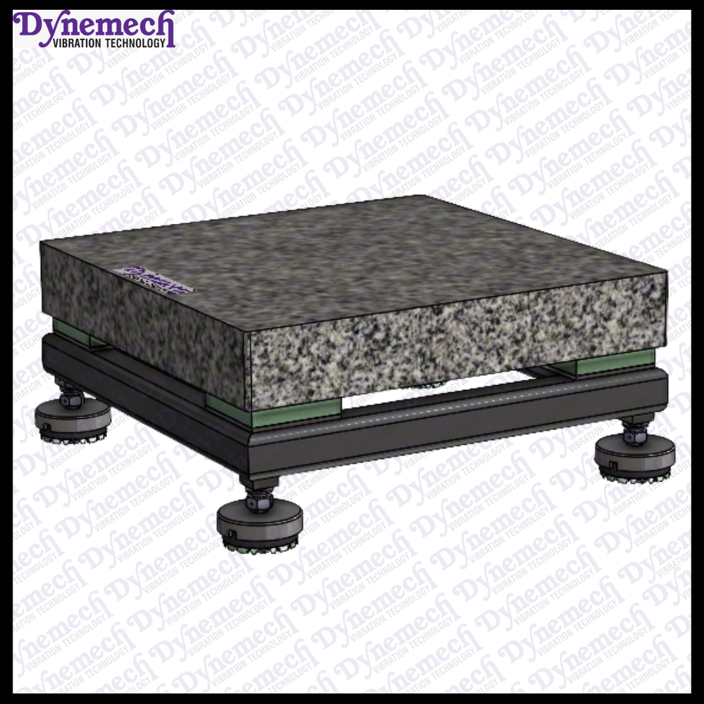 Dynemech Anti Vibration Platform with Button DLM mounts and Dp2 Elastomeric Vibration Isolation Series: VIP-E-DP2-01