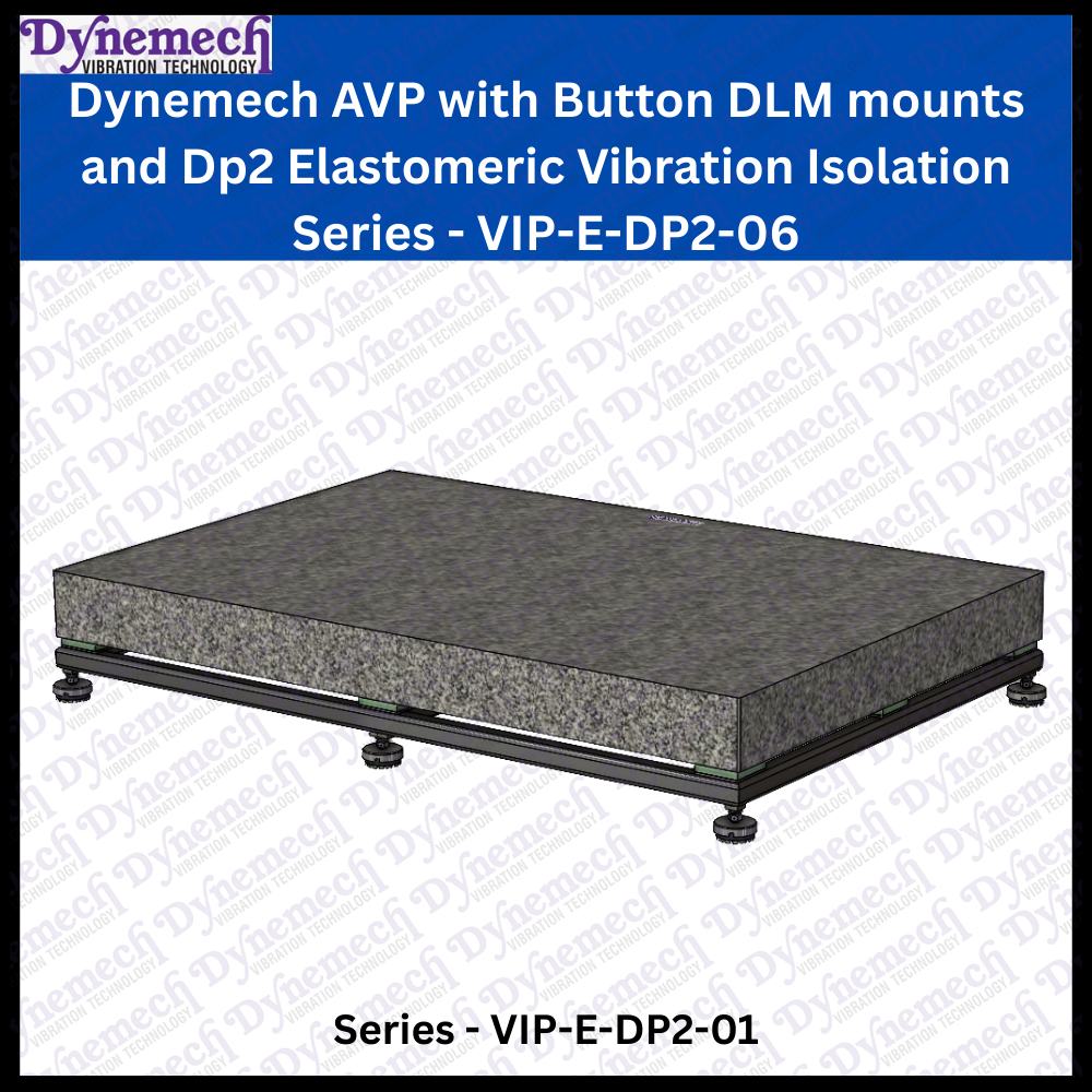 Dynemech Anti Vibration Platform with Button DLM mounts and Dp2 Elastomeric Vibration IsolationSeries: VIP-E-DP2-06