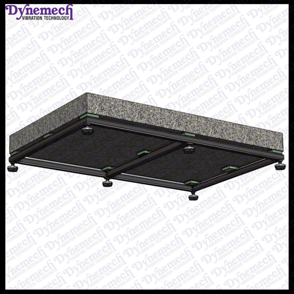 Dynemech Anti Vibration Platform with Button DLM mounts and Dp2 Elastomeric Vibration IsolationSeries: VIP-E-DP2-06