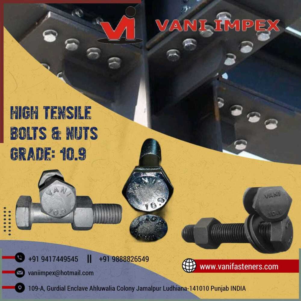 High Tensile EN19 Vani Hexagon Screw Grade 10.9