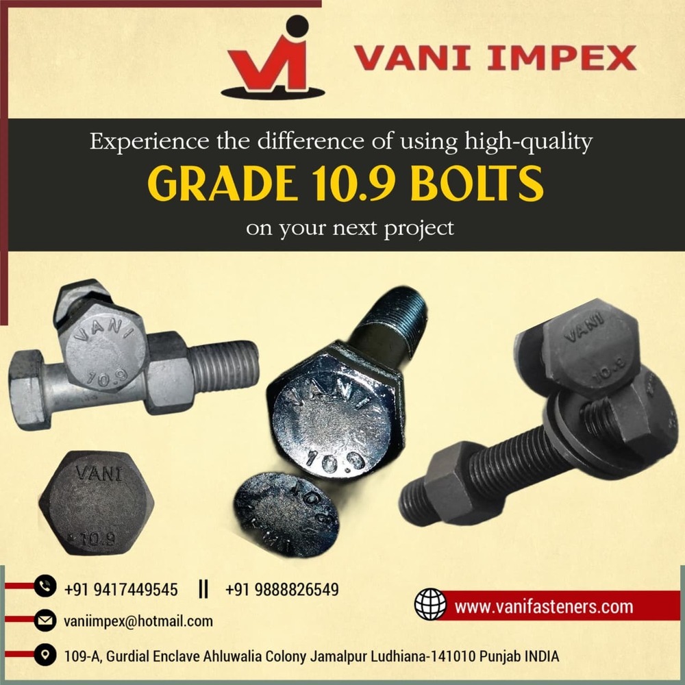 High Tensile EN19 Vani Hexagon Screw Grade 10.9