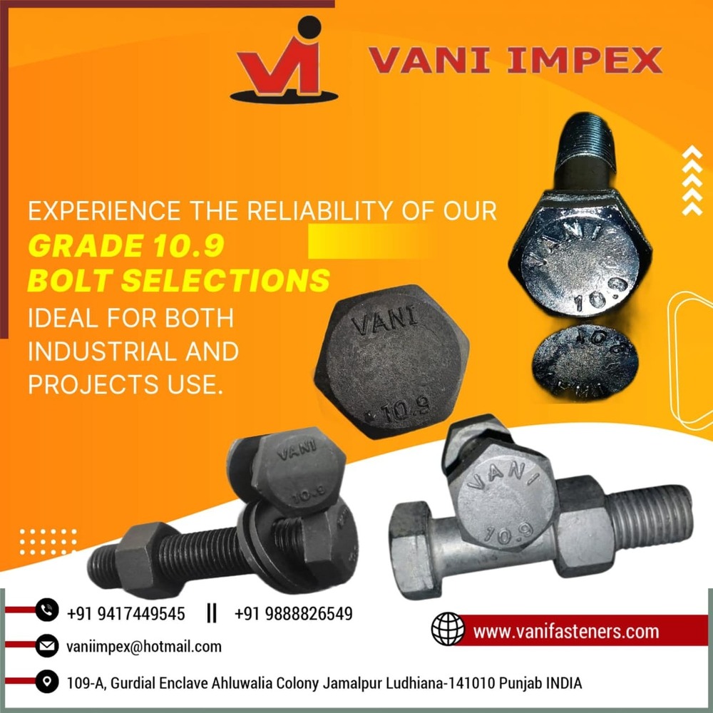 High Tensile EN19 Vani Hexagon Screw Grade 10.9