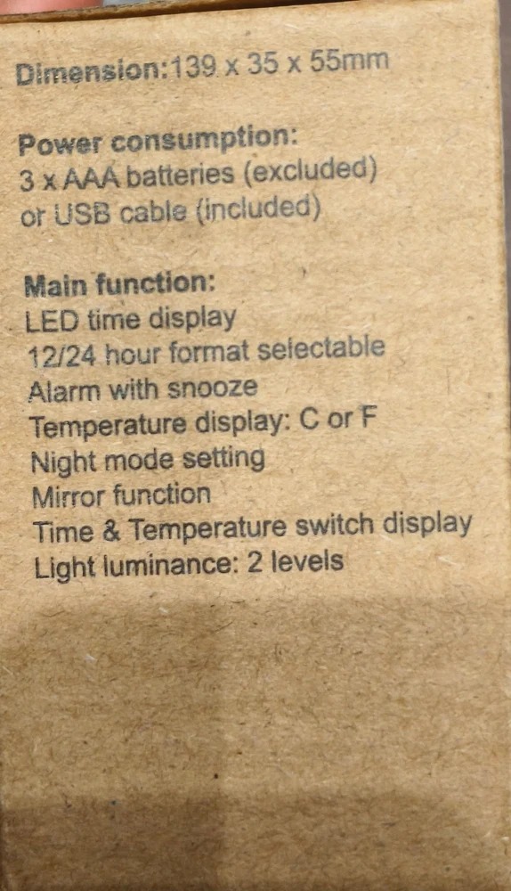 Digital Led Mirror Clock - Application: Home