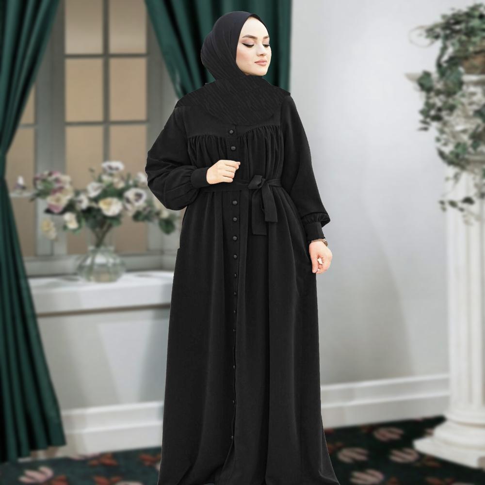 Black  Plain Abaya For Women Burqa Modest Wear Islamic stylish Dubai Abaya