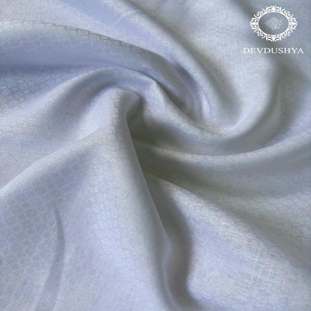 White 60 Lea Pure Linen Dobby Fabric