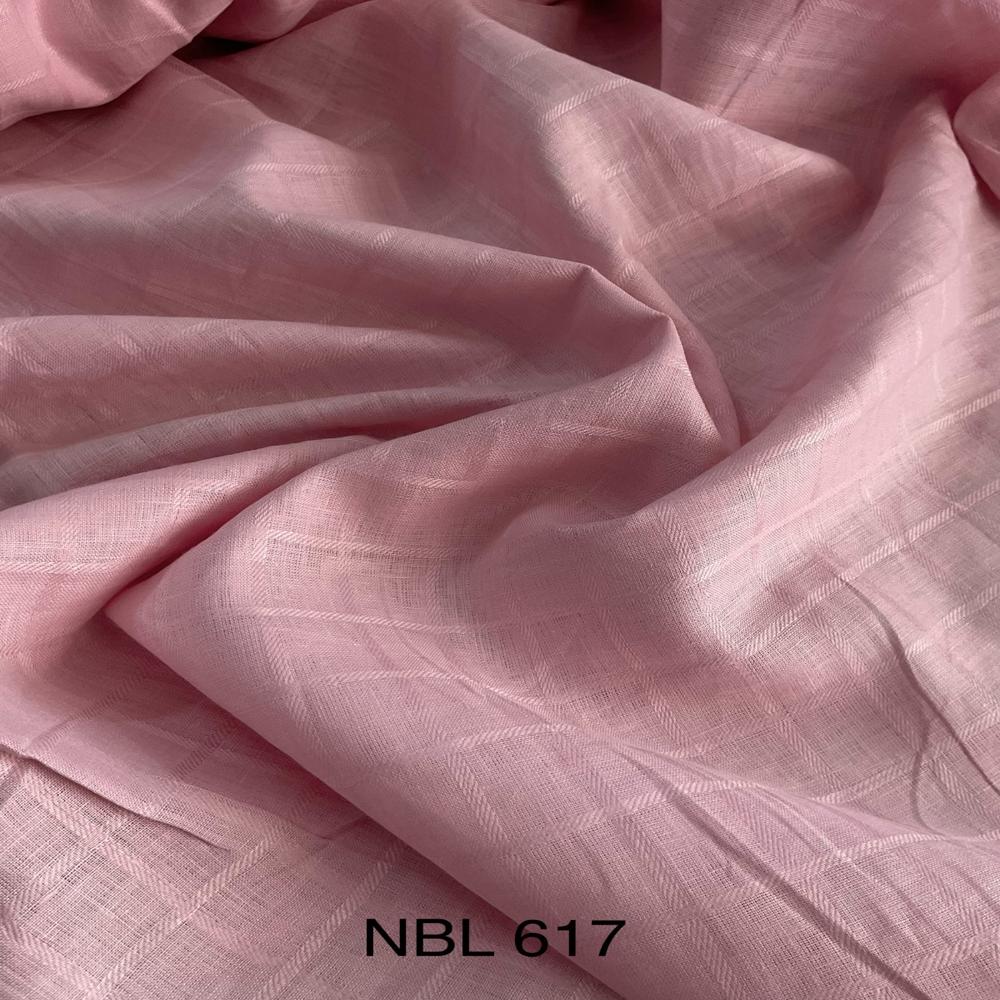 60 Lea Pure Linen Dobby Checks Shirting Fabric