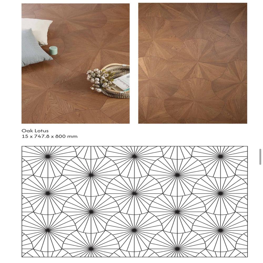 Kaara Engineered Designer Leaf Wood Flooring - Premium Real Wood Veneer Flooring With High Durability, Stylish Leaf Patterns, And European-grade Strength. Perfect For Residential And Commercial Interiors - Color: Brown