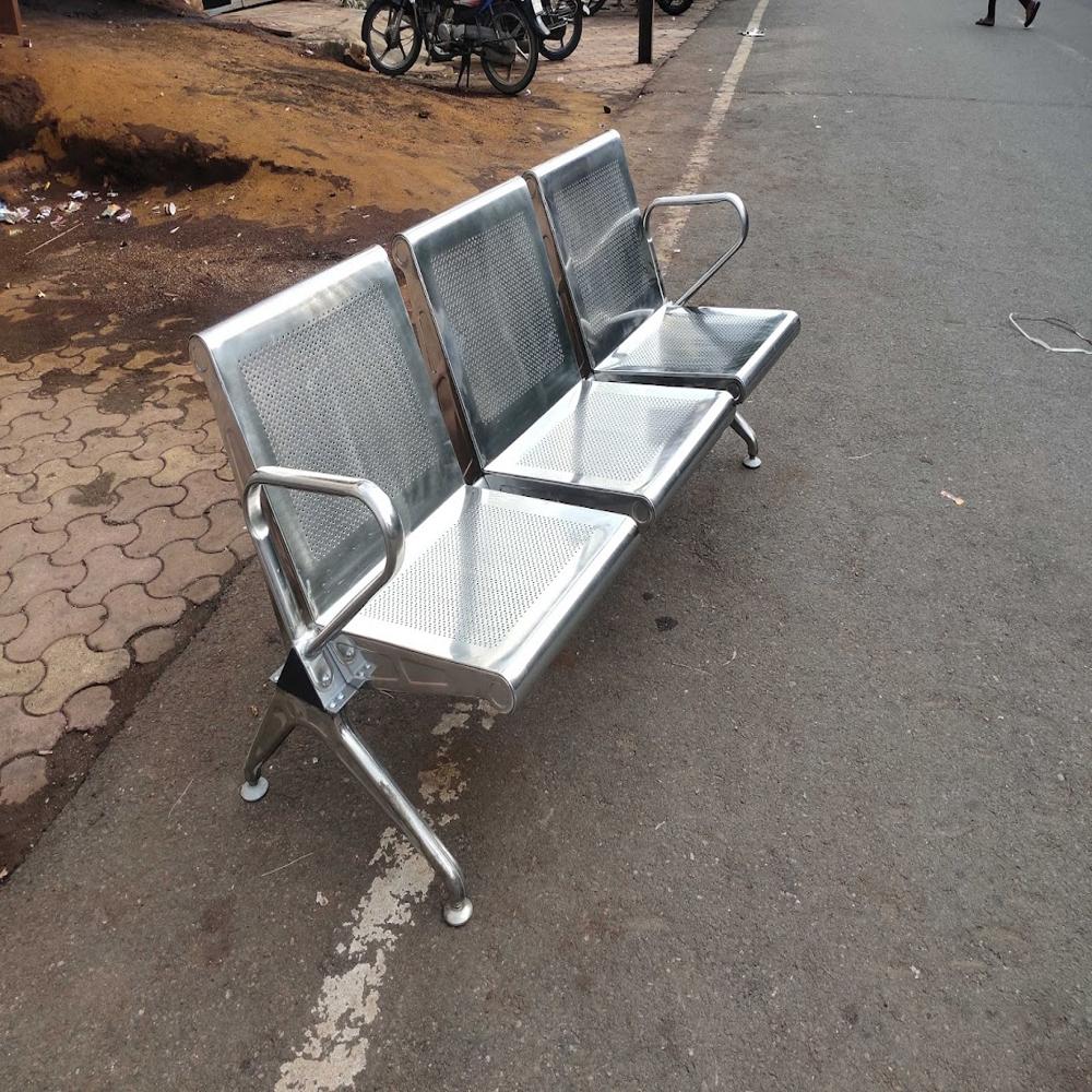 Stainless Steel three Seater Waiting Chair
