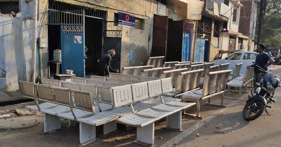 Stainless steel bench