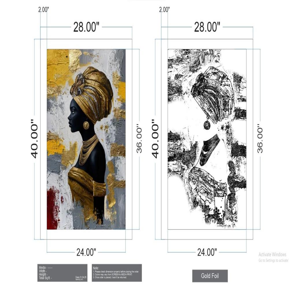 Designer Photo Frames And Canvas/hd Printing With Gold Inlay& Embossing - Design Type: Customizable