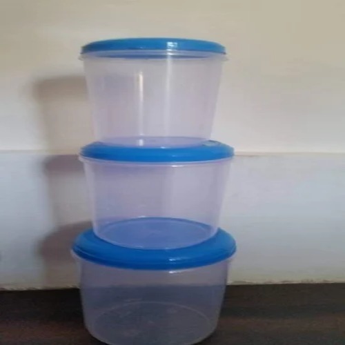 Transparent Colour Plastic Container - Color: Brown