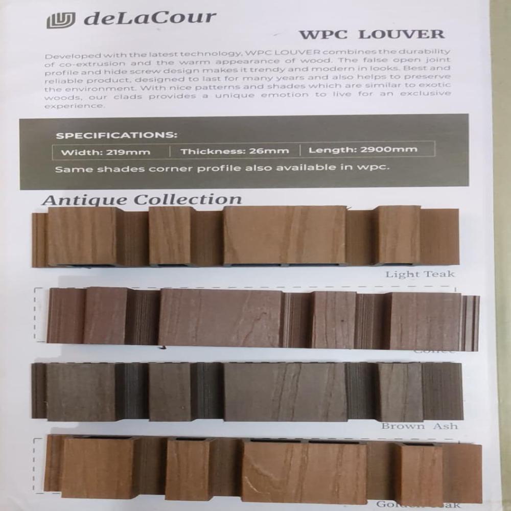 Wpc Exterior Wall Cladding - 20-25 Mm Size | Rich Brown Color, Easy To Install, Durable Against Weather & Eco-friendly Solution