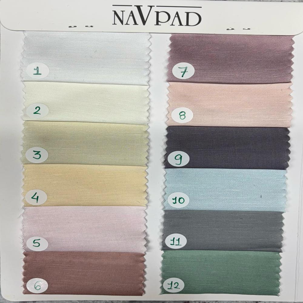 120 Gsm Linen Viscose Fabric - Color: Multicolor