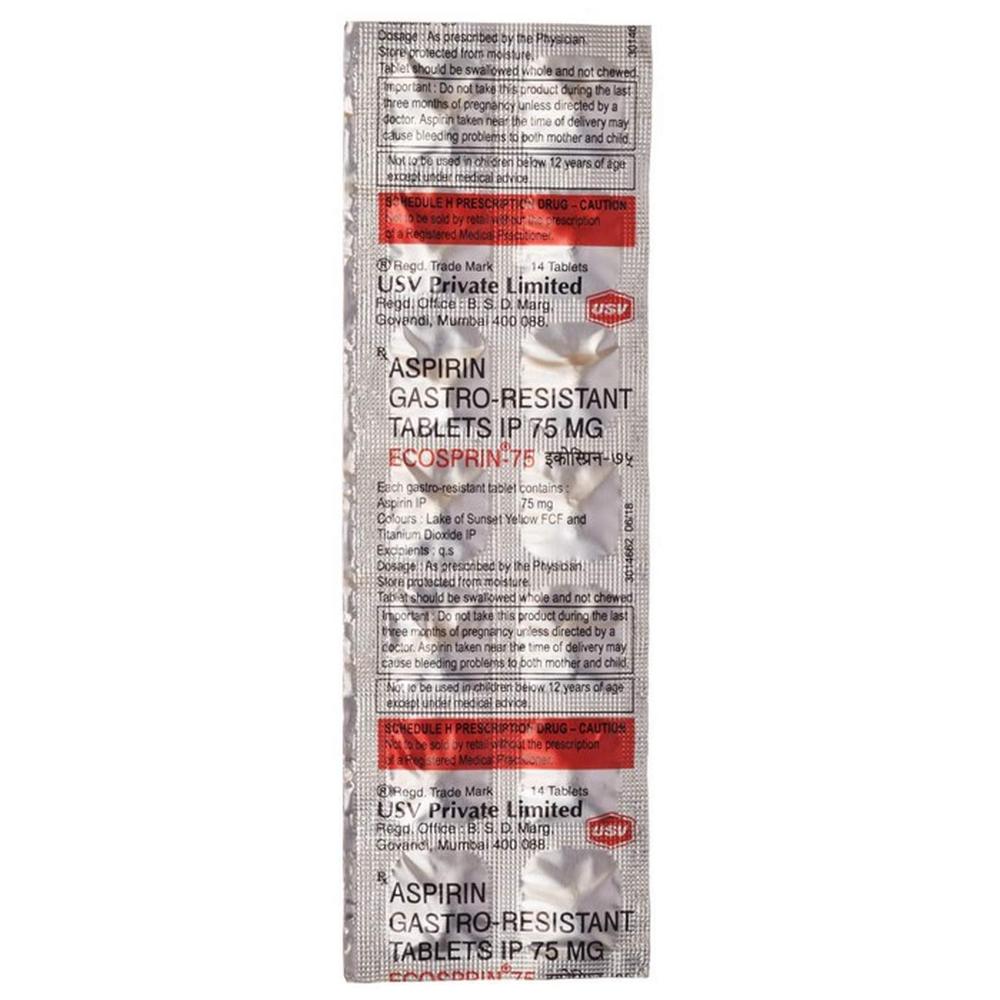 Ecosprin 75 Aspirin (75mg) Tablet