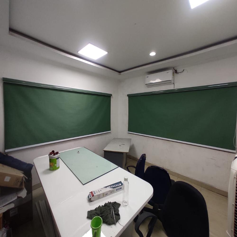 Window Roller Blind - High-quality Polyester, Easy To Assemble | Sleek White Color, Ideal For Home And Office Use