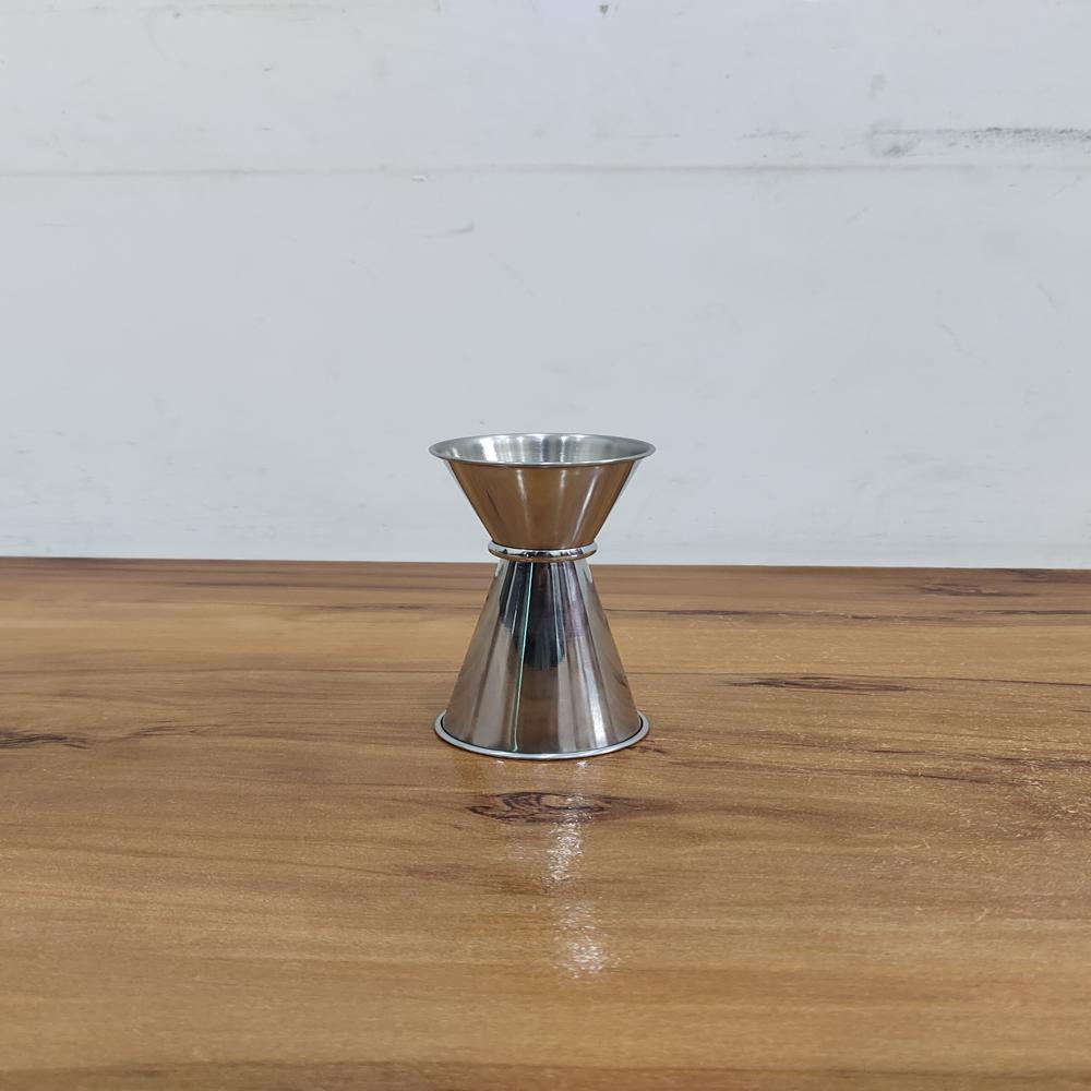 Hourglass-shaped Double Sided Peg Measurer Stainless Steel Set of 2 Damru & Tall Peg Measurer Cocktail Jigger 30/60 ML Each