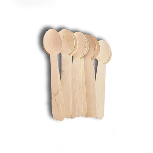 16cm Disposable Wooden Spoon, Areca Leaf Wooden Disposable Spoon, Biodegradable Spoon