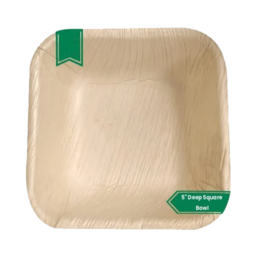 Wooden Areca Lea Bowl, Square Shape Wooden Disposable Bowl, Biodegradable Dona